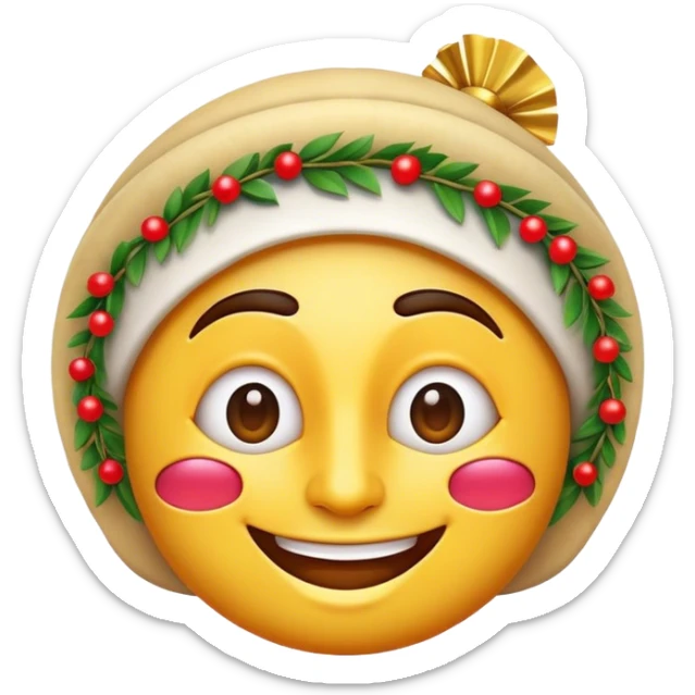 Cinematic Realistic My Big Fat Greek Wedding Pop Culture Emoji, depicting a vibrant celebration of Greek culture rendered with lively textures and festive lighting. sticker