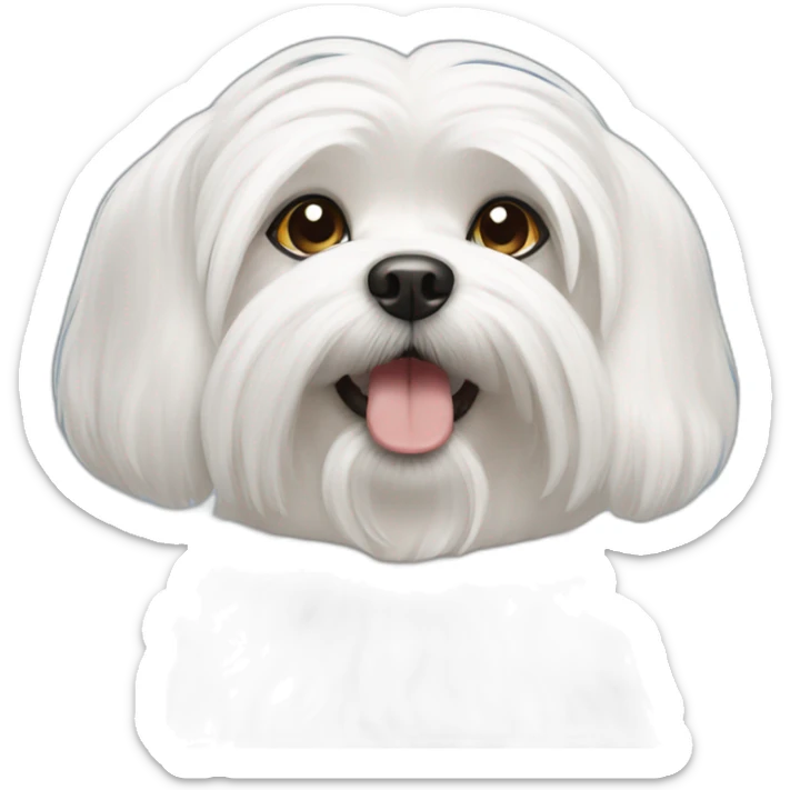 maltese dog sticker
