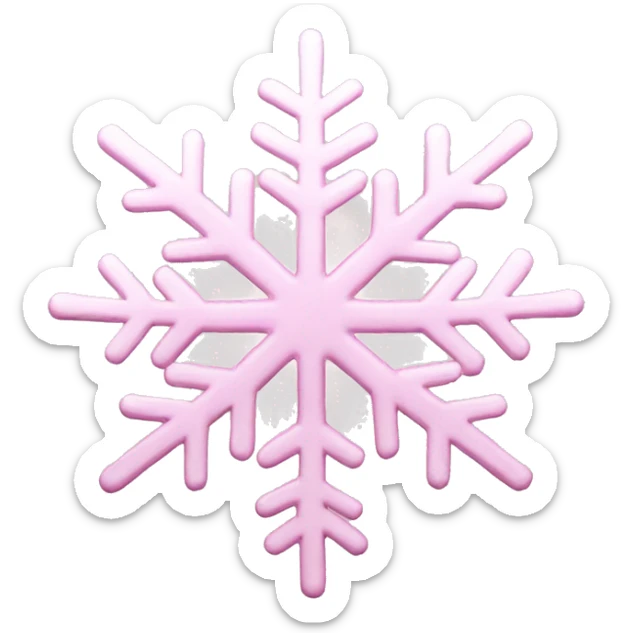 pastel pink snowflake  sticker
