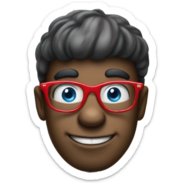 from the smurfs character wearing a red glasses to the smurf sticker