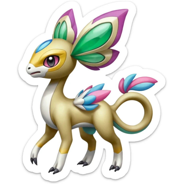 Meloetta-Inteleon-Gabite-Palkia-Trico-Pokémon-Fakémon-fusion-hybrid-creature sticker