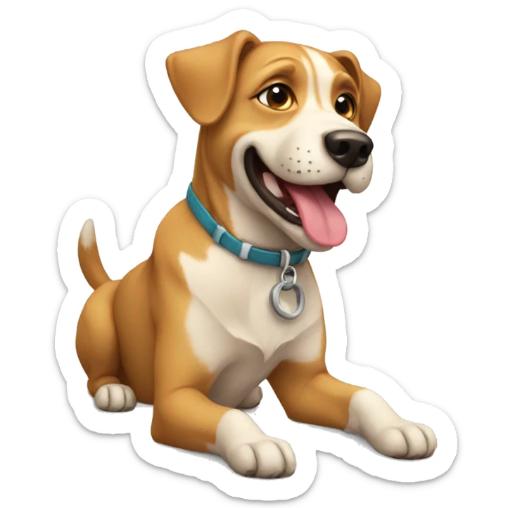 Dog happy sticker