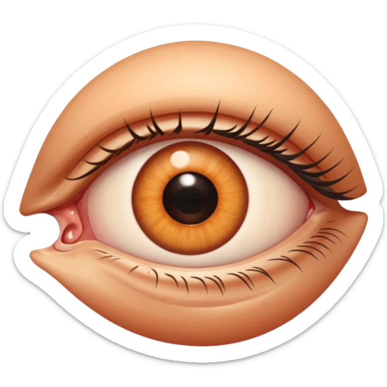 The foot emoji but everything EXCEPT the toes are the eye emoji sticker