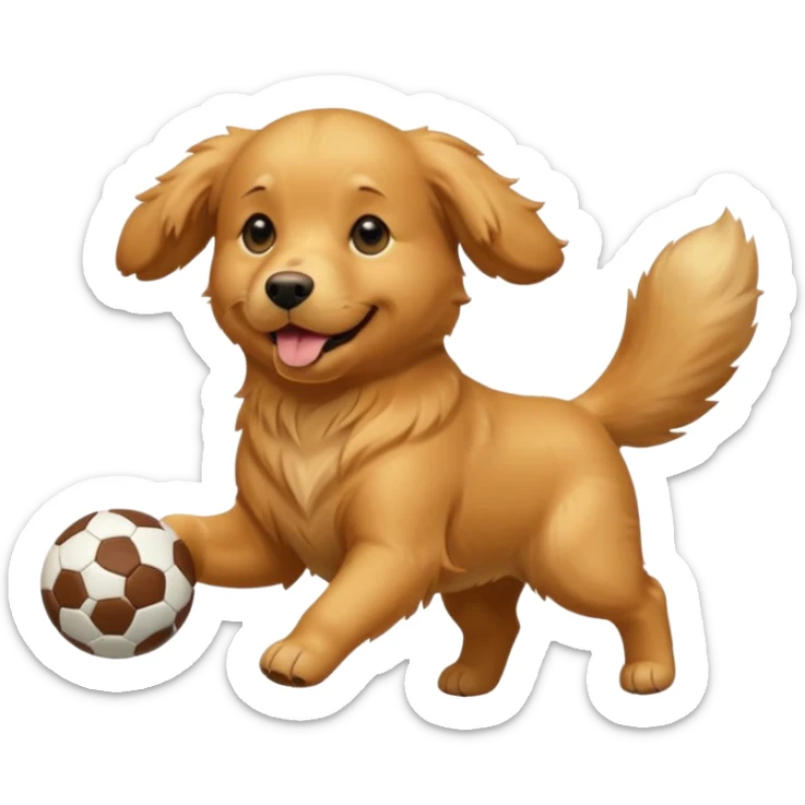 Un chien qui fait du football sticker