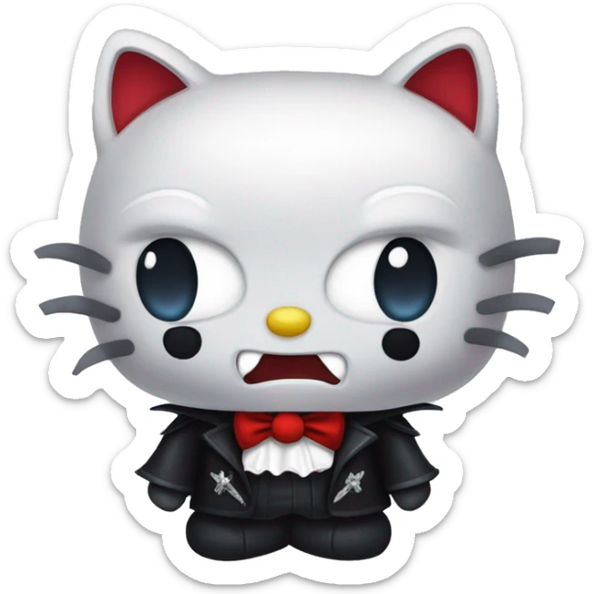 hello kitty vampire sticker