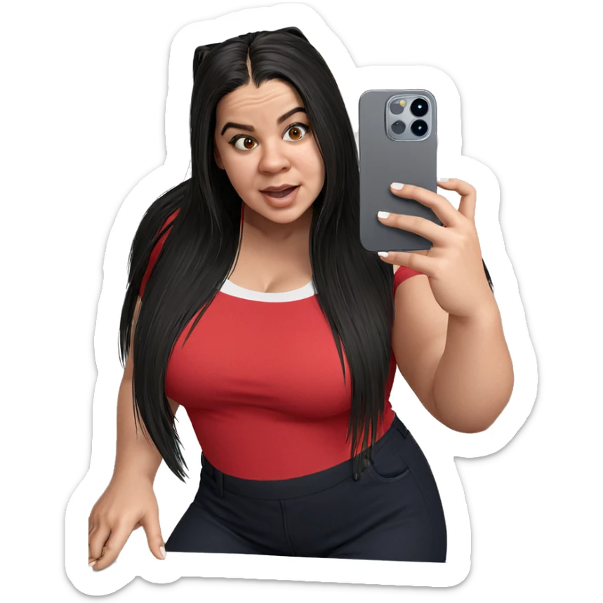 girl taking selfie in bathroom sticker