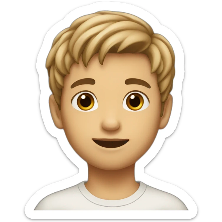 boy of five year, browm hair, browm skin, browm eyes sticker