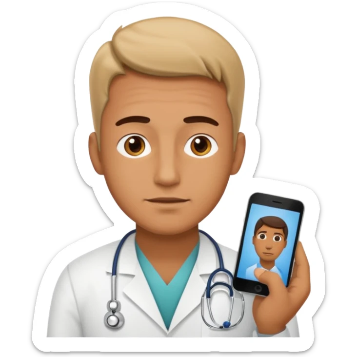 A male customer, not a doctor or professional medical person, who has been looking for feedback or advice on a medical condition. I want to see the two options. No headset or computers. sticker