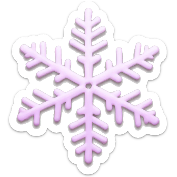 pastel pink snowflake  sticker