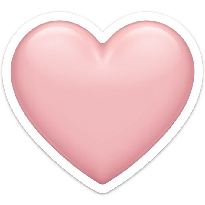 pale pink heart sticker