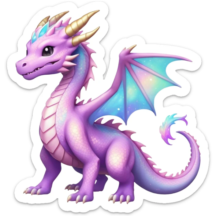 Shiny-Pastel-Nebula-Eeveelution-Cute-Fakemon-Dragon-Pokémon-fusion full body sticker