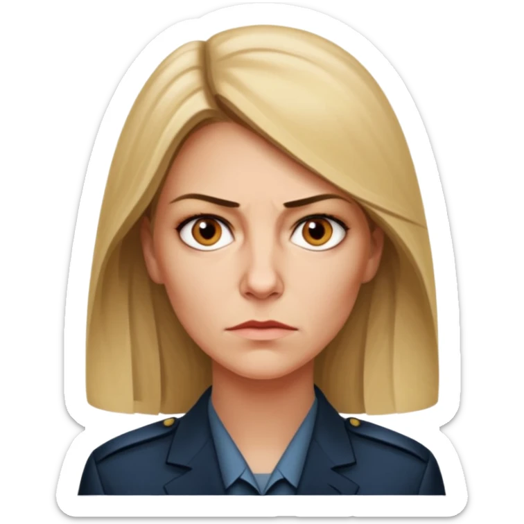 A CIA officer, looking like Carrie Mathison from the "Homeland" TV series. sticker