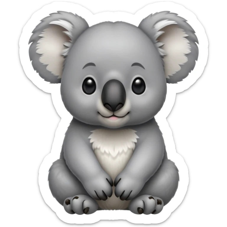 cinematic-noble-koala-portrait-emoji,-poised-and-regal,-with-a-stocky,-cuddly-build-and-a-plush,-well-groomed-grey-fur,-large-round-ears-and-a-distinctive-big-black-nose,-deep-set-soulful-dark-eyes,-simplified-yet-sharp-and-sophisticate sticker