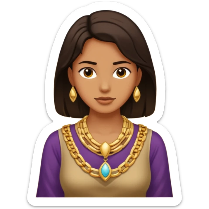 person living in desert just face, hair showing, heavy accessory sticker