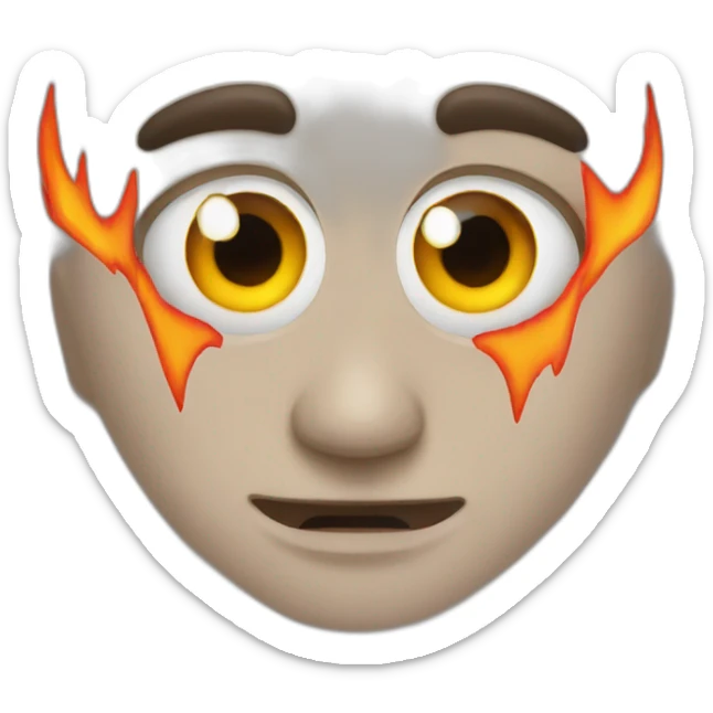 fire eyes sticker