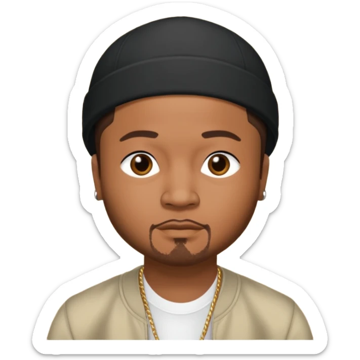 J-Boog of B2K, male singer with dark brown hair sticker