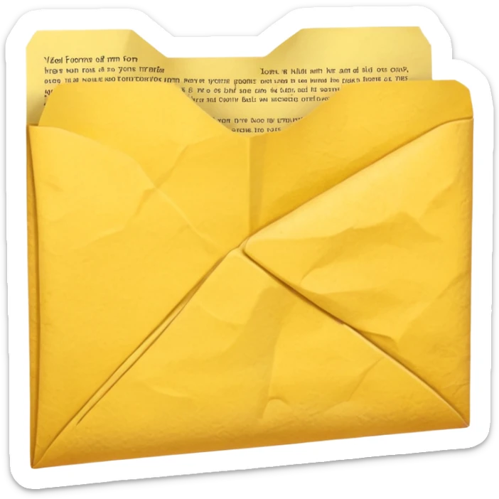 generate an ios genmoji of a yellow paper form that says "yellow form" sticker