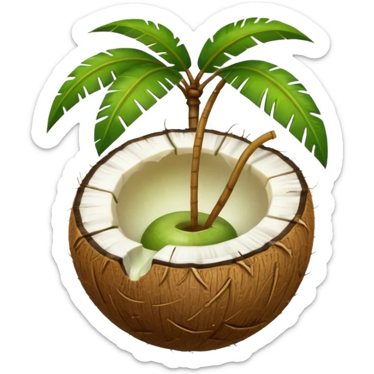 Tender Coconut cute sticker