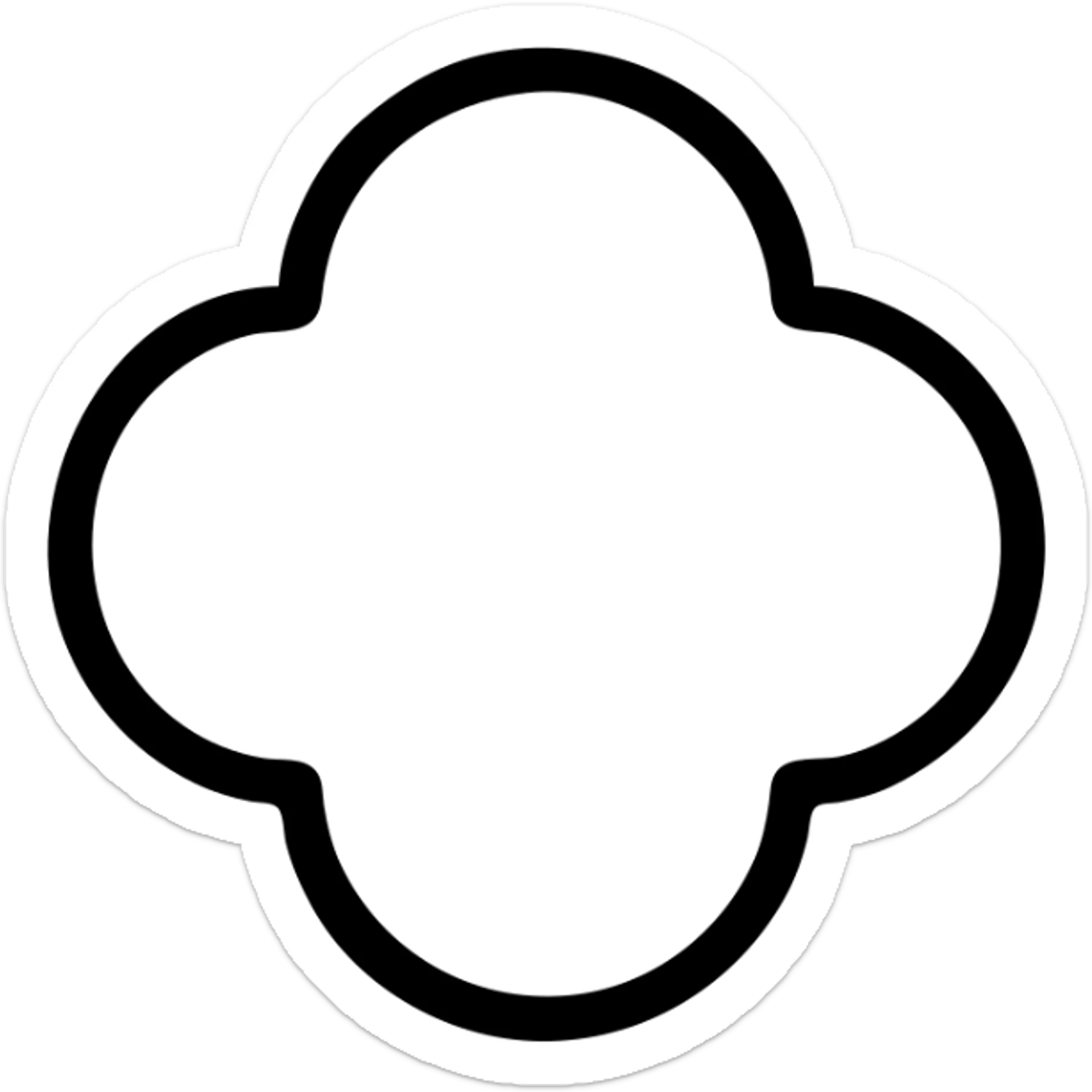 облако с 4 выступами sticker