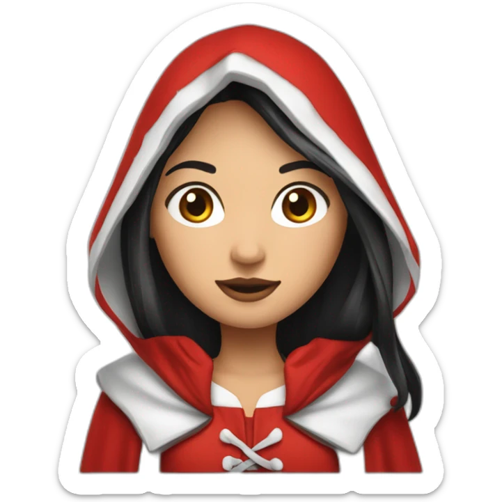 red-ridding-hood-long-straight-black-hair-with-white-streak-hair sticker