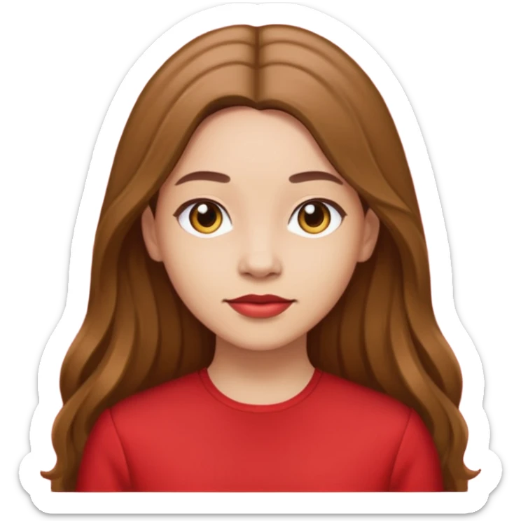 Wicked Witch of the East from the Wizard of Oz with long brown hair, light skin, red outfit sticker