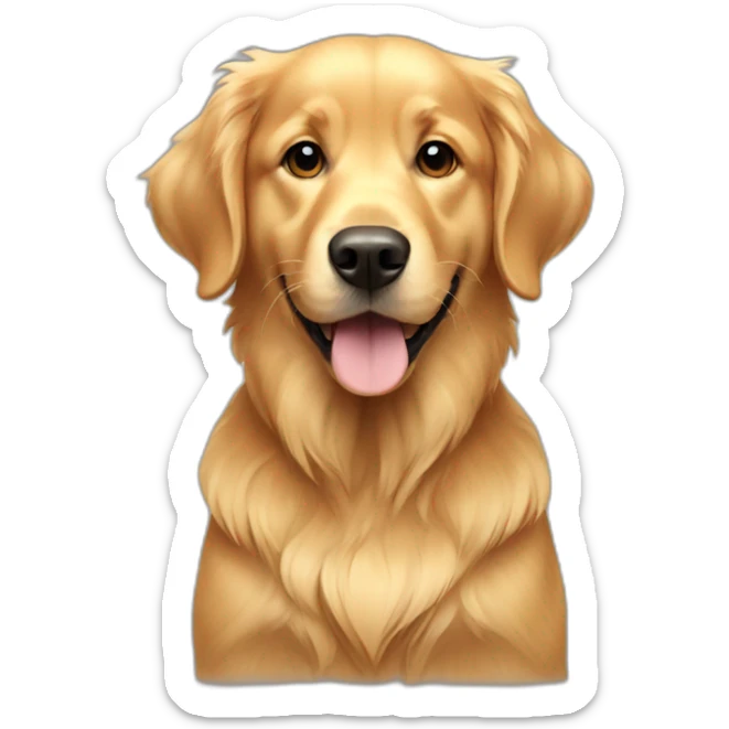 young golden retriever sticker