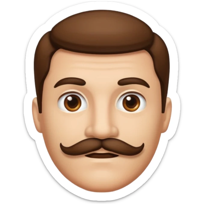 mustache emoji sticker