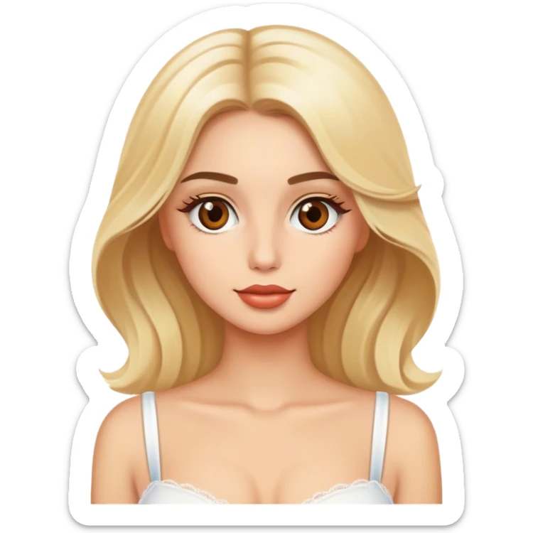 Luxury blonde model, brown eyes, honeymoon traveling in italy sticker