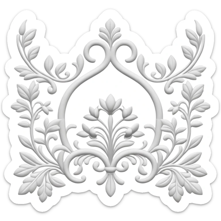 white lace border sticker