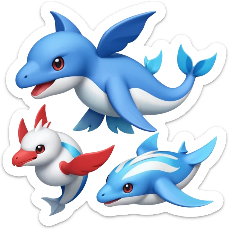 Swablu-Salamence-Amaura-Latios-Lugia-fusion sticker