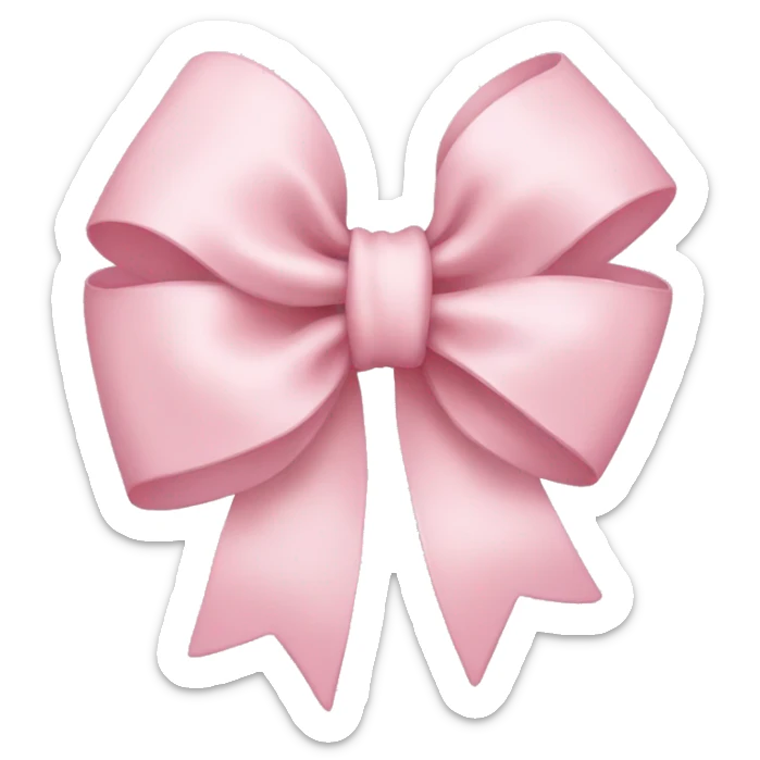 light pink bow sticker