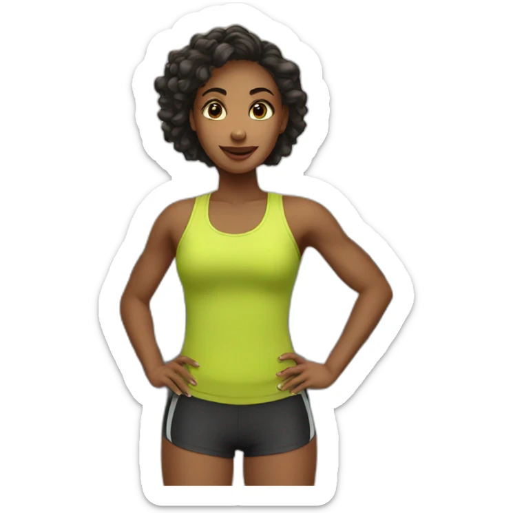 girl in gym sticker