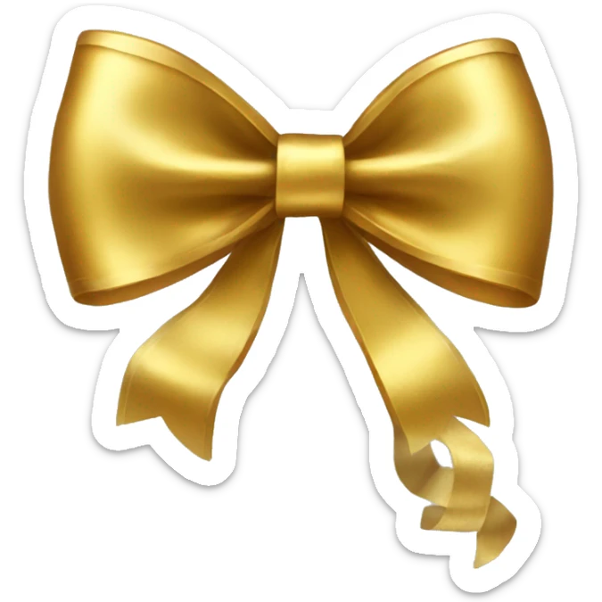 gold bow sticker