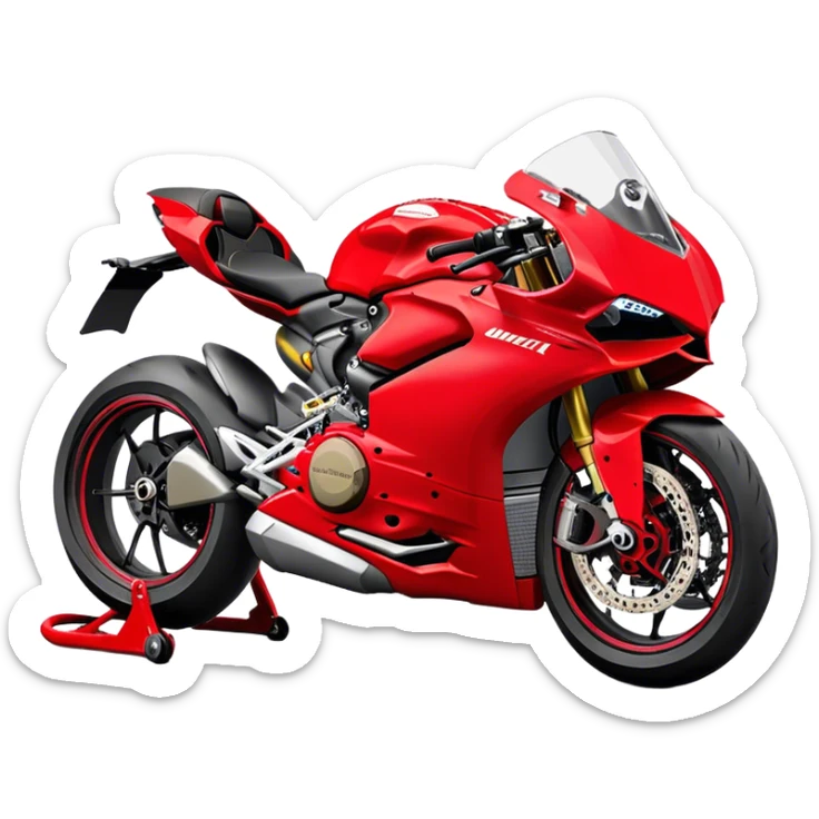 Ducati Panigale (Sportbike) - Ducati Panigale V4 (Model Year: 2022) (Iconic colour: Red) sticker
