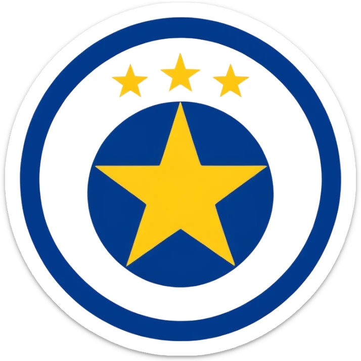 The real logo of the danish football club Brøndby IF and the way it really looks in real life sticker