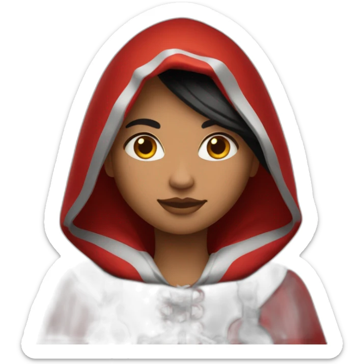 red-ridding-hood-long-straight-black-hair-with-white-streak-hair sticker