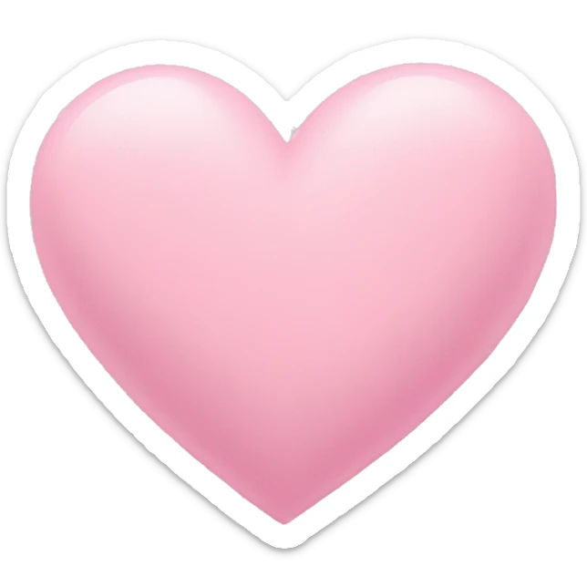 light pink heart  sticker
