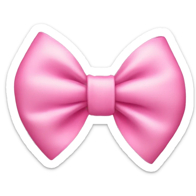 cute pink bow sticker