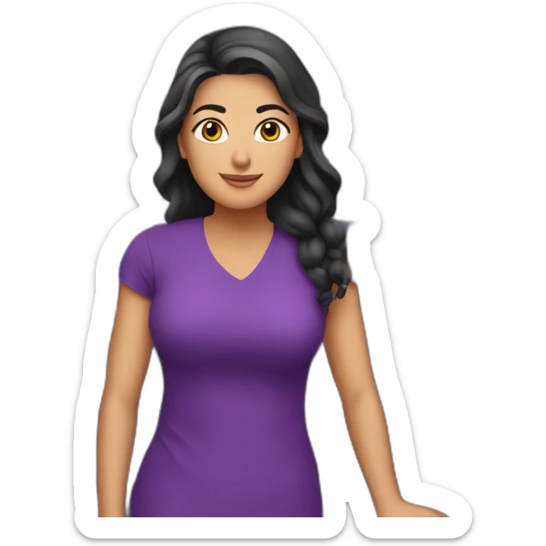 Armenian women in purple clothing in the bus sticker