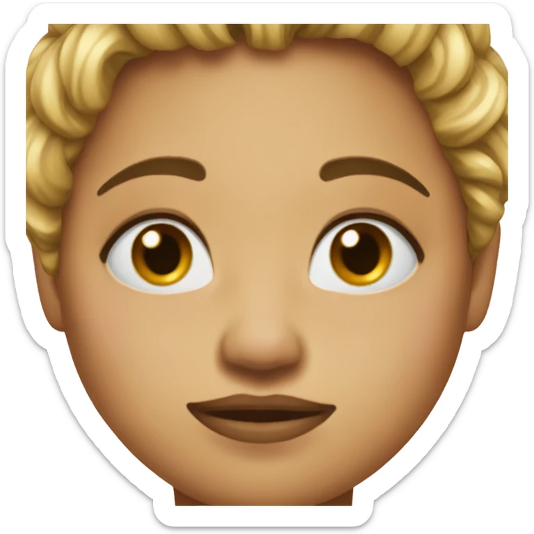 Regular emoji but with the scar on her right side of the front lobe and over an eyebrow sticker