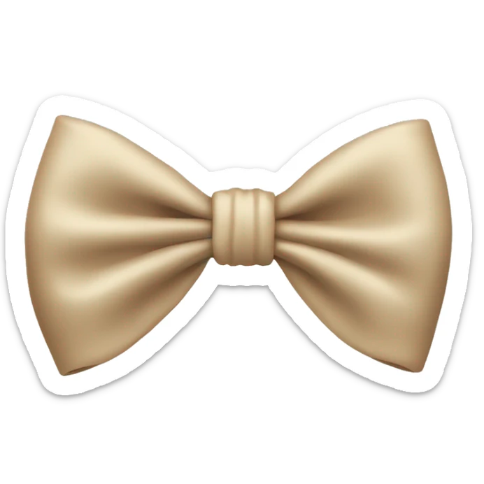 Beige bow sticker