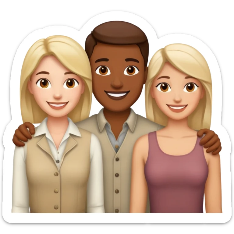 Masculine women with a feminine woman as a couple sticker