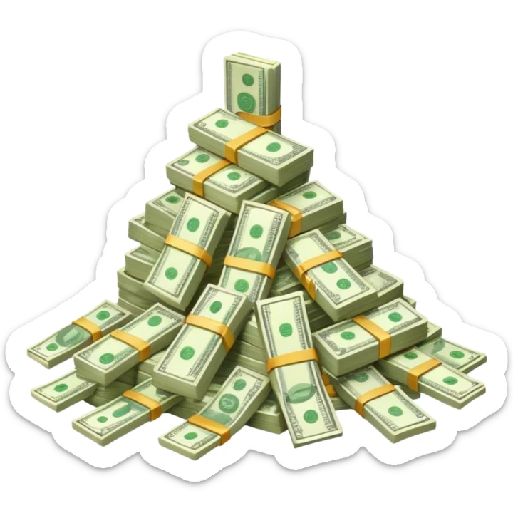 sparkling money sticker