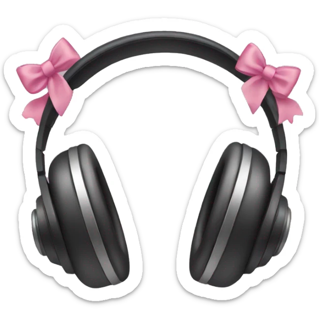 Headphones with bows sticker