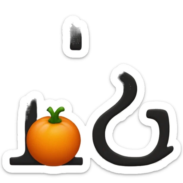 The colors orange and black next to each other the the letter P in the orange and the letter H in the black sticker