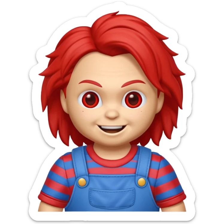 Un emojin de chuky sticker