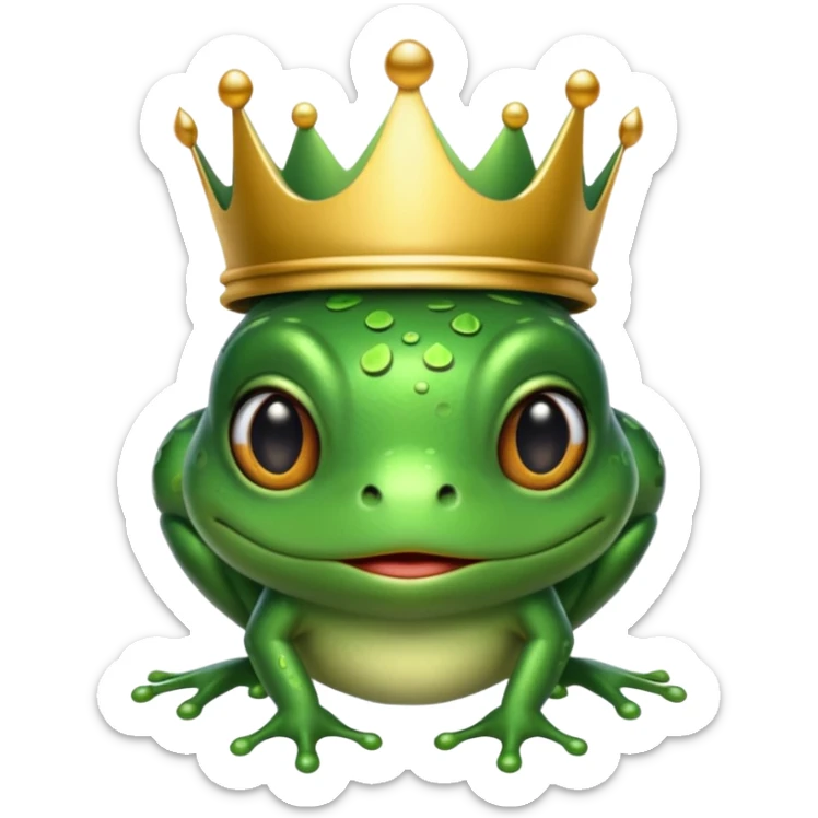 tạo cho tôi emoji tạo hình của công chúa trong hoàng tử ếch sticker