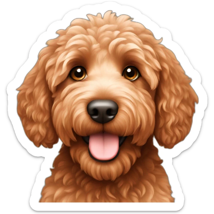 Copper labradoodle sticker