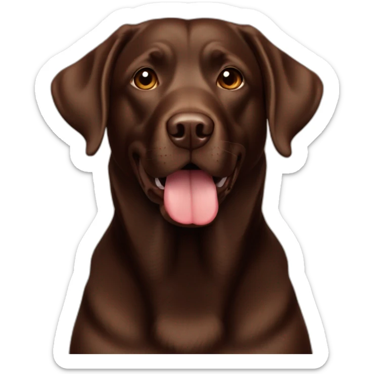 Chocolate labrador sticker