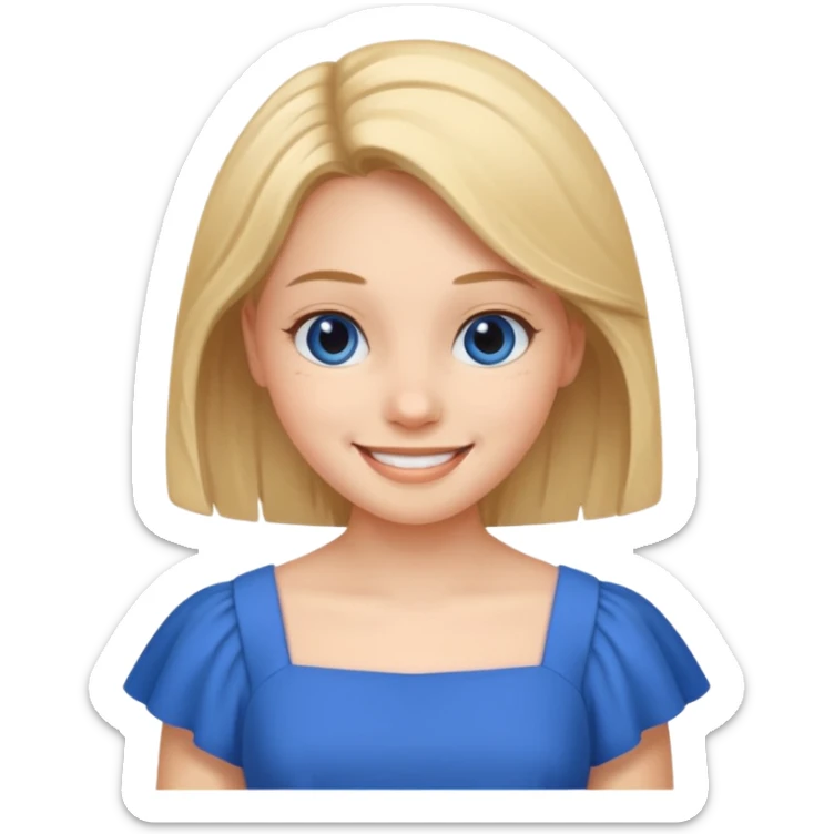 یه دختر با لباس آبی sticker